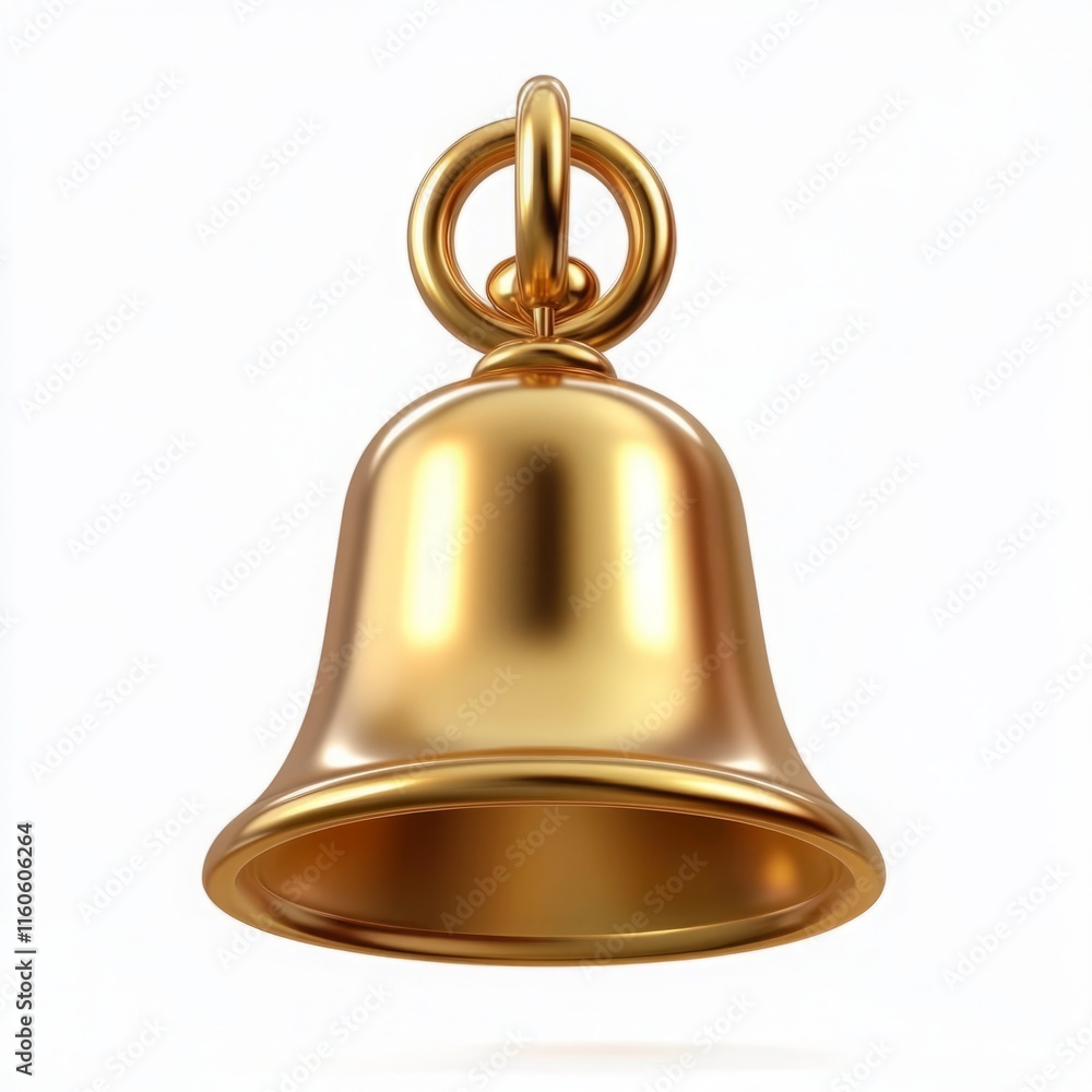 3D Realistic Golden Bell with Intricate Details, Isolated on White Background, Hyper-Realistic and High Definition, Suitable for Game and Web UI Elements 3D Realistic Golden Bell with Intricate Details, Isolated on White Background, Hyper-Realistic and High Definition, Suitable for Game and Web UI Elements
