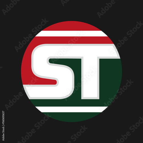 ST Logo, Logo Design, Vector