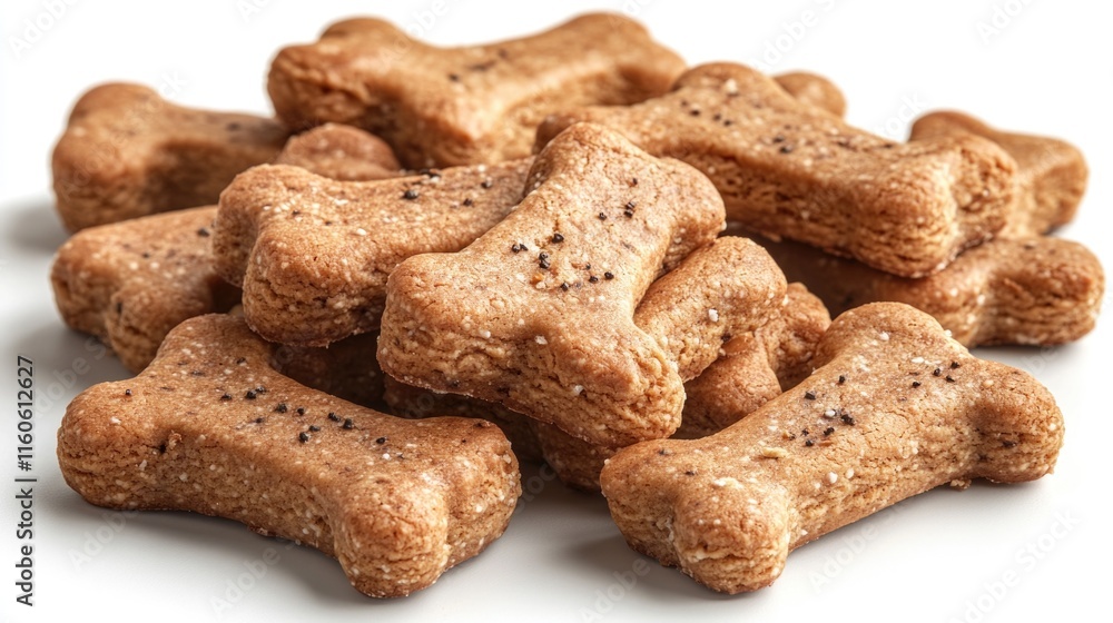 A stack of dog treats on a clean surface, perfect for pet photography or advertising A stack of dog treats on a clean surface, perfect for pet photography or advertising