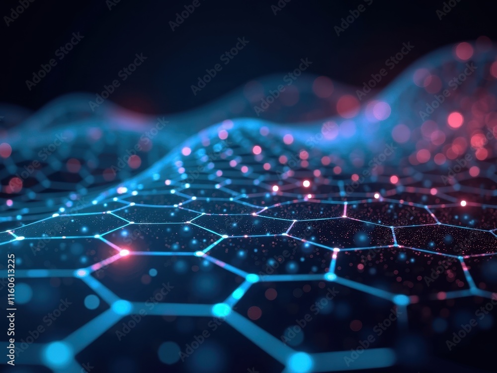 Exploring the unique properties of graphene through an abstract visualization of flexible structures and nanomaterials