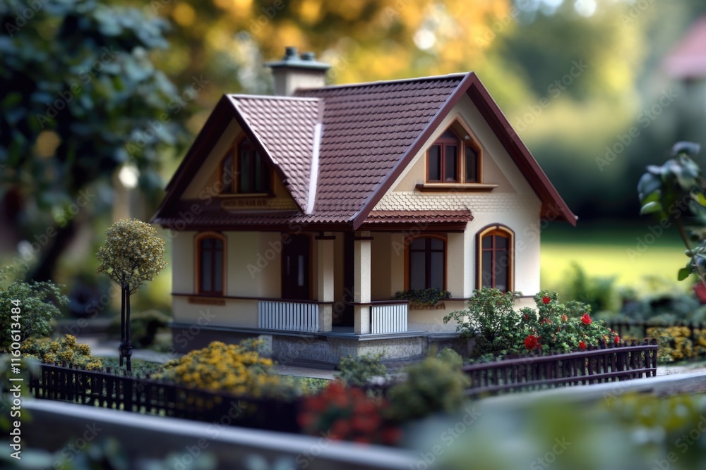 A tiny house surrounded by lush greenery and vibrant flowers, perfect for a peaceful retreat A tiny house surrounded by lush greenery and vibrant flowers, perfect for a peaceful retreat