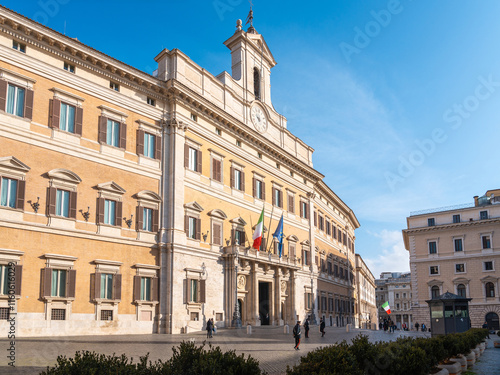 Photography Palazzo Montecitorio, historic seat of the Italian Parliament in Rome