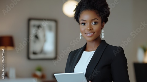 The Confident Businesswoman with Tablet