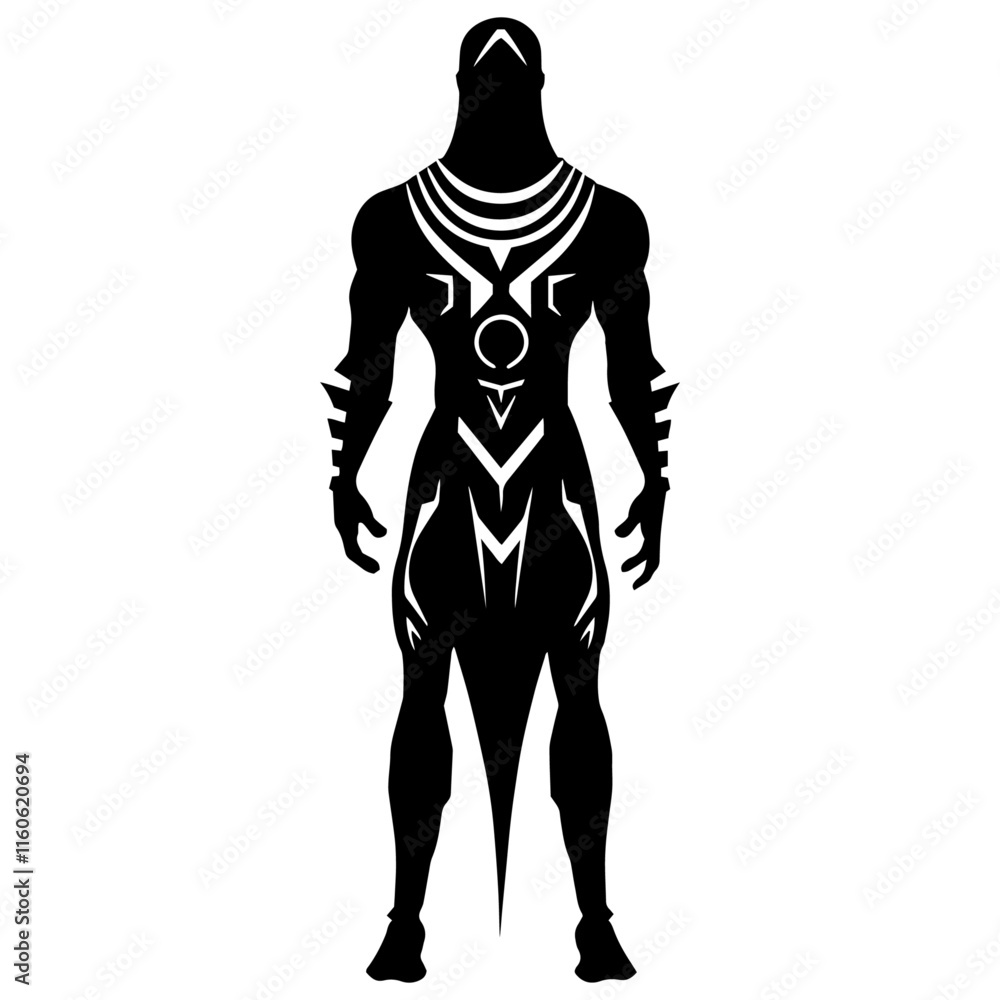 Fototapeta premium Tribal Human Design, Tribal Human Silhouette, Vector