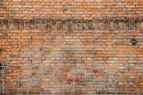 old red brick wall photo