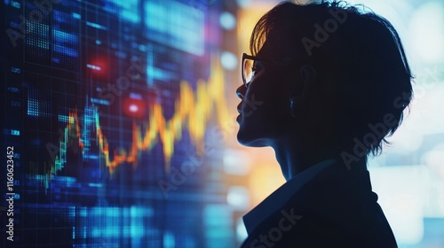The Businesswoman Analyzing Data