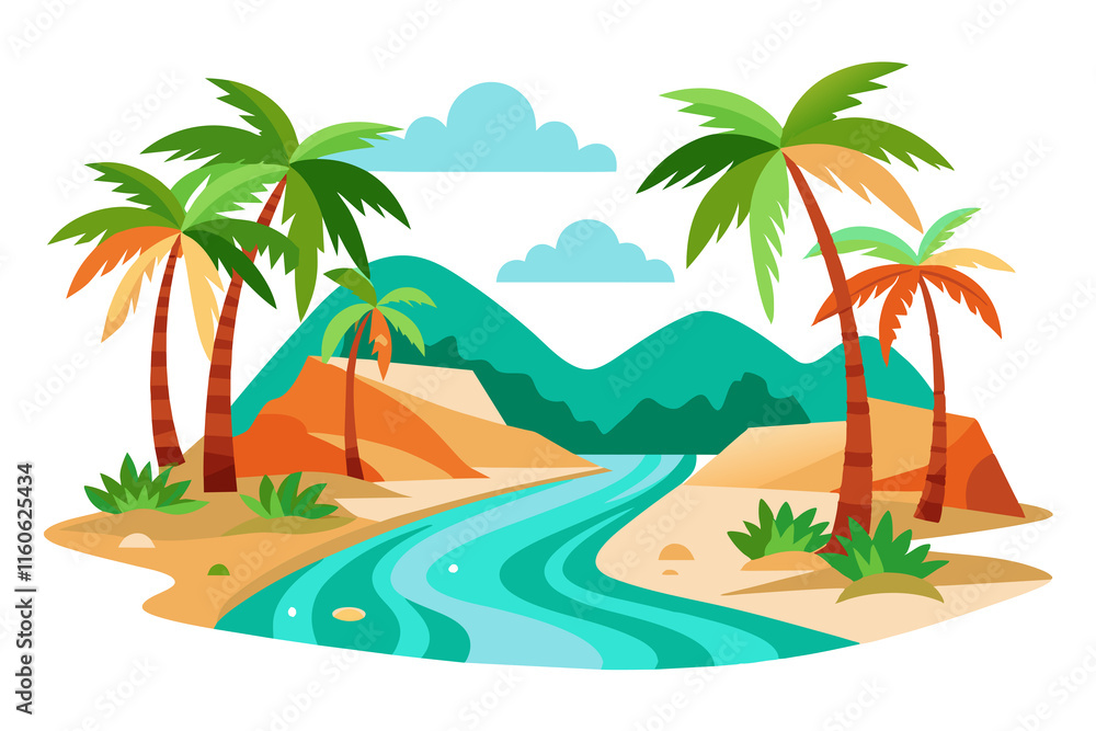 tropical island with palm trees tropical island with palm trees