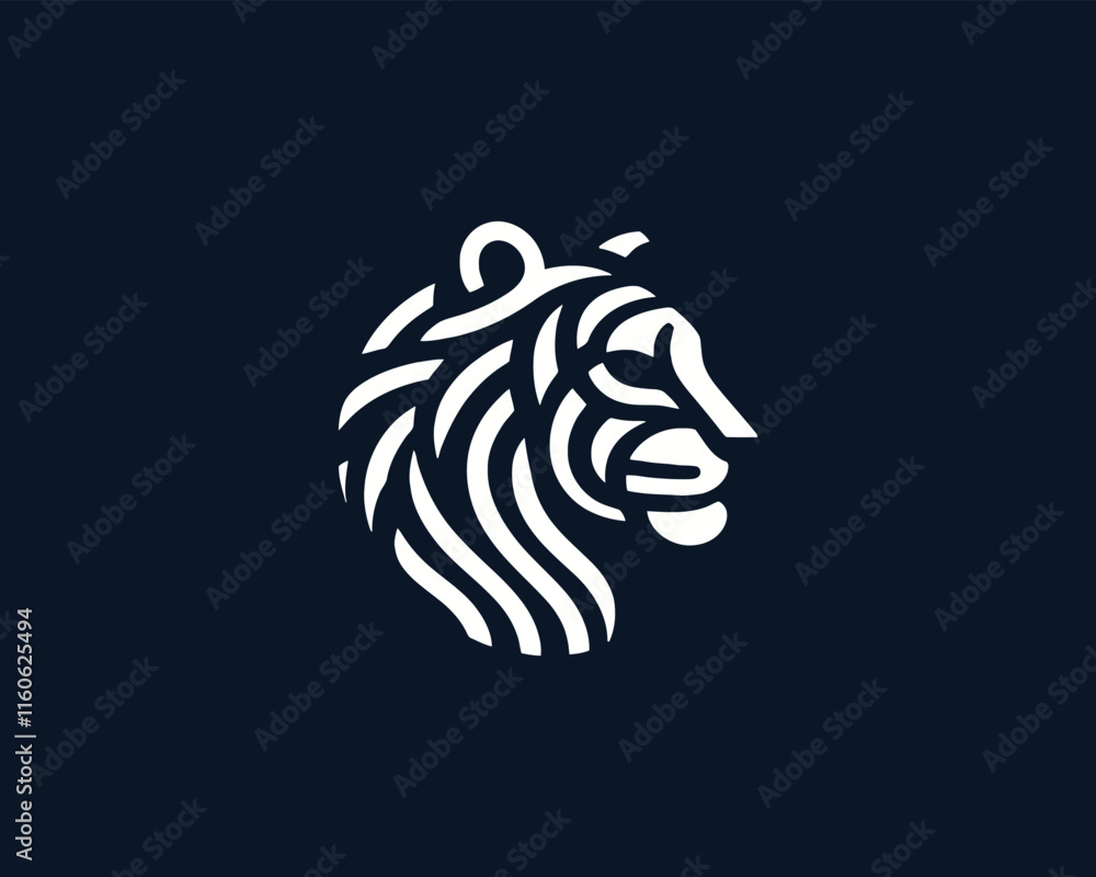 Tiger head, tiger face, logo design vector template. Black and white tiger logo vector illustration.