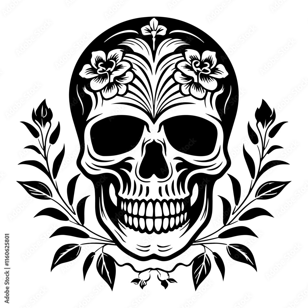 Fototapeta premium Skull Logo, Skull Tattoo, Skull Design, Skull Silhouette