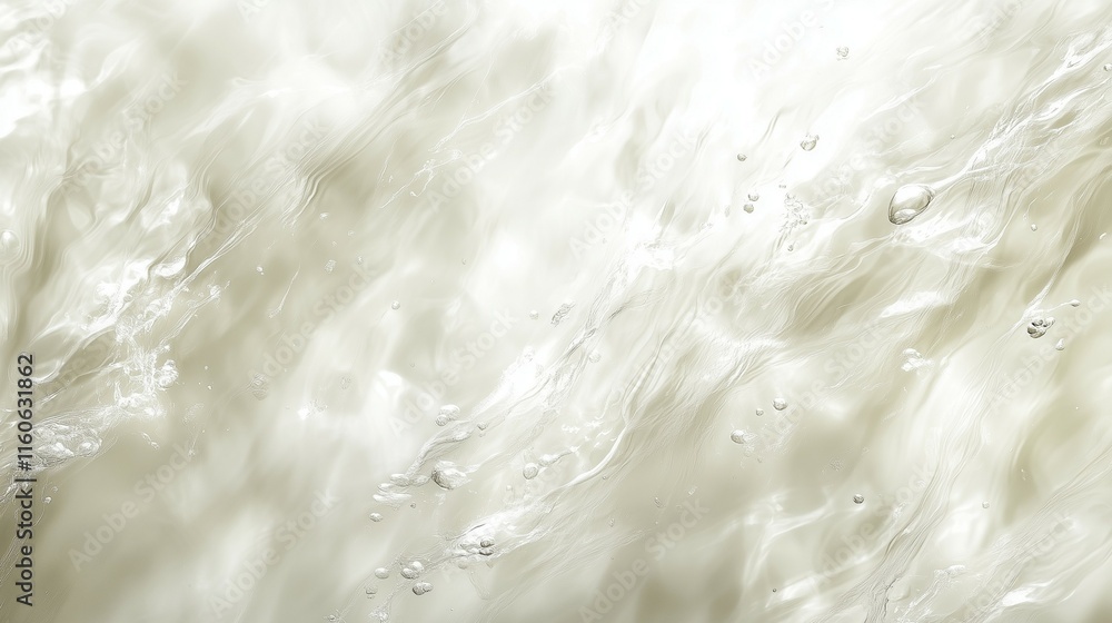 Blurred desaturated transparent clear calm water surface texture with splashes and bubbles. Trendy abstract nature background. White-grey water waves Blurred desaturated transparent clear calm water surface texture with splashes and bubbles. Trendy abstract nature background. White-grey water waves