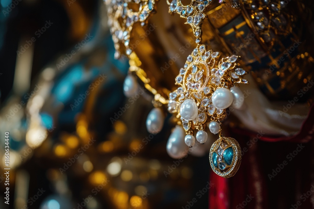 A close-up shot of a beautiful pearl necklace A close-up shot of a beautiful pearl necklace