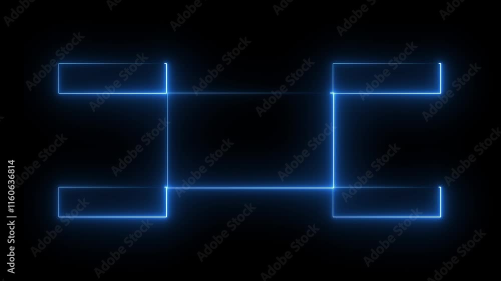 Neon web box pattern animation on black background. Neon web box pattern animation on black background.