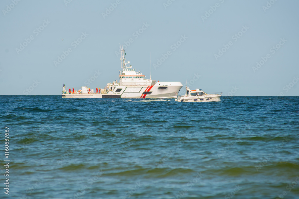 rescue ship at sea on a summer day rescue ship at sea on a summer day