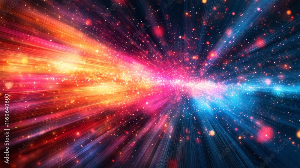 Fototapeta premium Colorful Dynamic Light Background, Generative AI