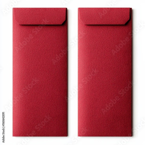 Red Envelopes Ang Pao Chinese New Year Holiday Cards Paper Texture Mockup photo