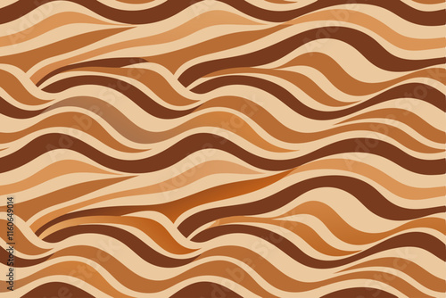 Abstrack seamless wave pattern with brown wave for wallpaper, textile design, banner and others