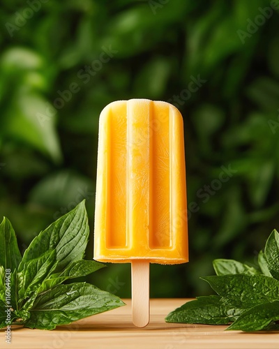 Hawaiian passionfruit mojito popsicles, tropical palmlined beaches, a refreshing cocktail turned into a frozen treat photo