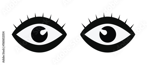 eye icon set. vision icon, see view icons eyesight symbol invisible eye hide icon, incognito icon no eye view hidden icon set. eye scan icons. eps 10.