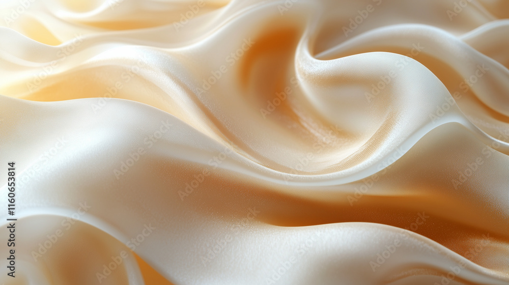Fototapeta premium Soft Flowing Ivory Silk Fabric for Luxury and Elegant Design Themes