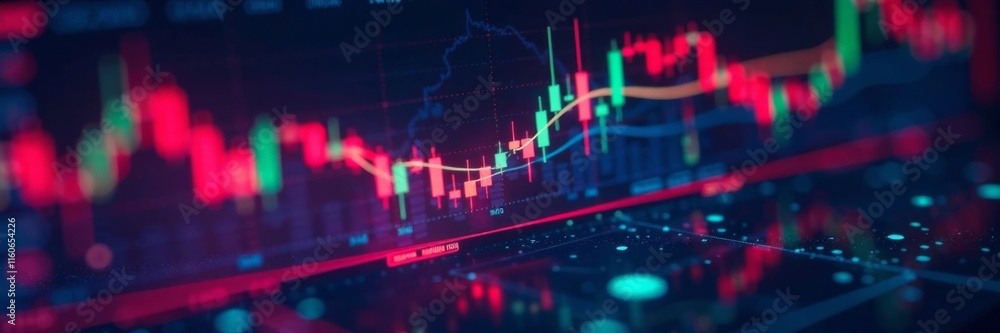 High-speed trading data visualized on a screen , trend lines, stock market High-speed trading data visualized on a screen , trend lines, stock market