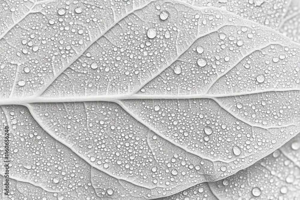 Fototapeta premium leaf with drops