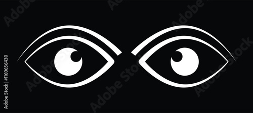 Eye icon logo design template isolated illustration. Eye icon.