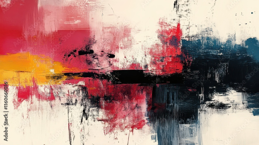 Fototapeta premium Vibrant abstract artwork showcasing bold colors and emotional expressions in modern art