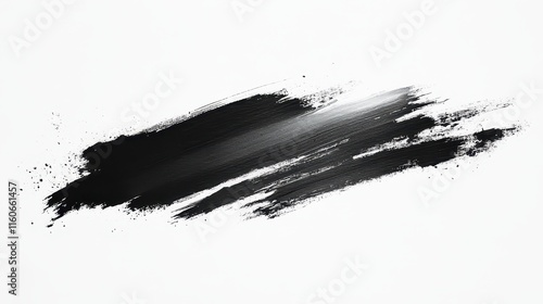 Black abstract strokes on white background evoke Japanese artistic style and minimalism