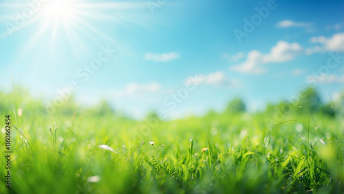 Sunny Spring Meadow: A Bright and Cheerful Nature Background