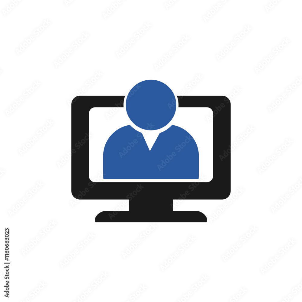 Monitor target icon simple vector. Human work. Leader search icon isolated on white background. Monitor target icon simple vector. Human work. Leader search icon isolated on white background.