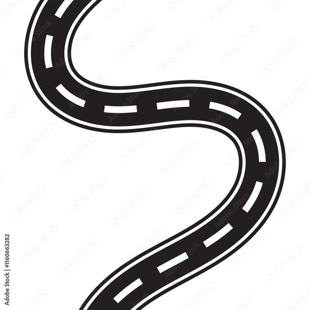 Highway road sign, curvy road icon, highway route icon. Highway road sign, curvy road icon, highway route icon.