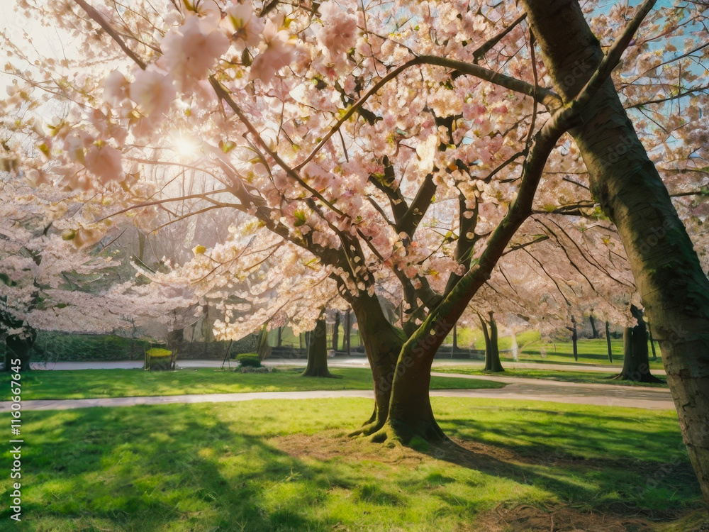 Fototapeta premium a tree with pink flowers