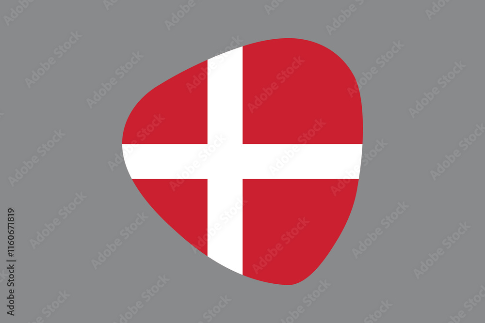 Obraz premium Denmark flag sign, Denmark flag vector graphic, Denmark country flag is a symbol of freedom, National Denmark flag, vector illustration 