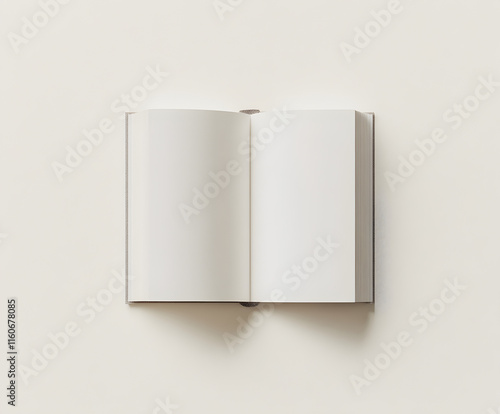 Open Blank Book Mockup with Minimalist Design