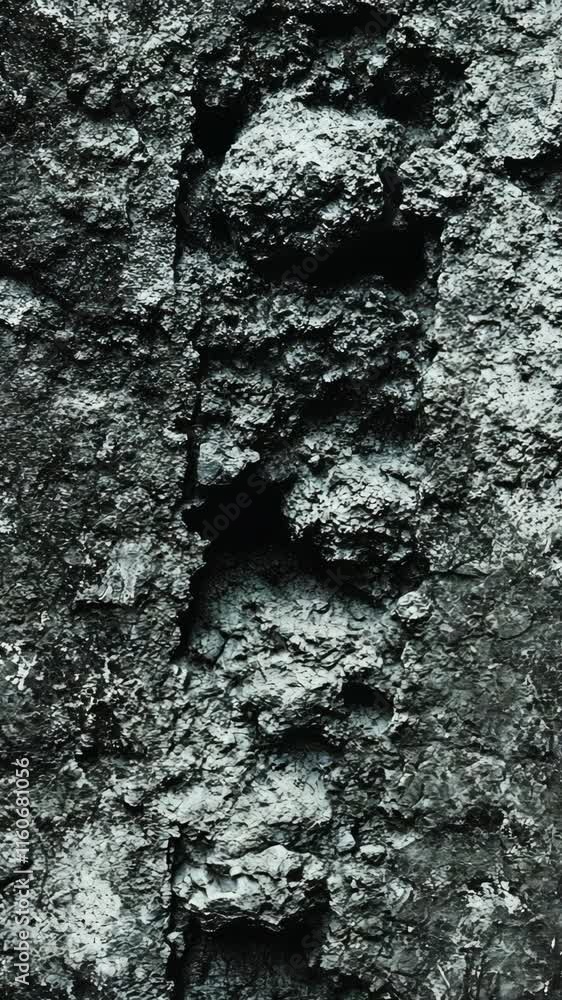 Detailed texture of weathered rock surface highlighting patterns and formations found in a natural setting Detailed texture of weathered rock surface highlighting patterns and formations found in a natural setting