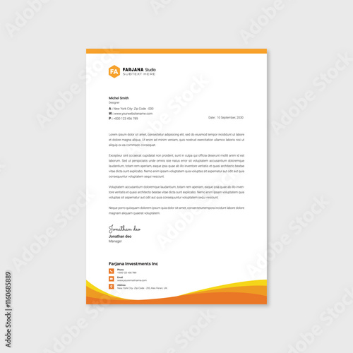 Creative modern Letterhead design template