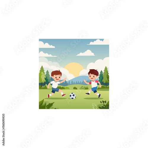 chicos jugando futbol