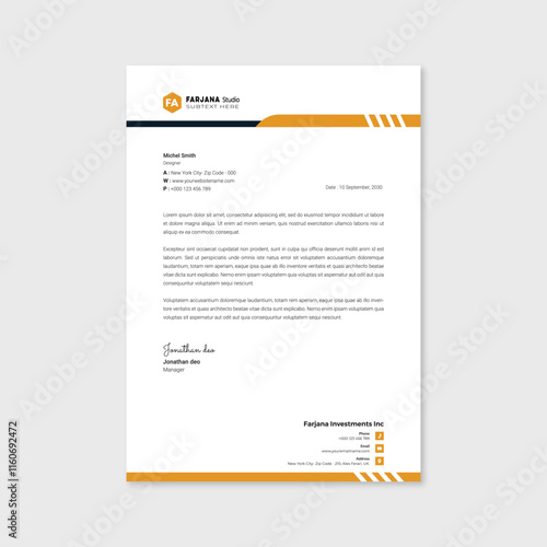 Creative modern Letterhead design template
