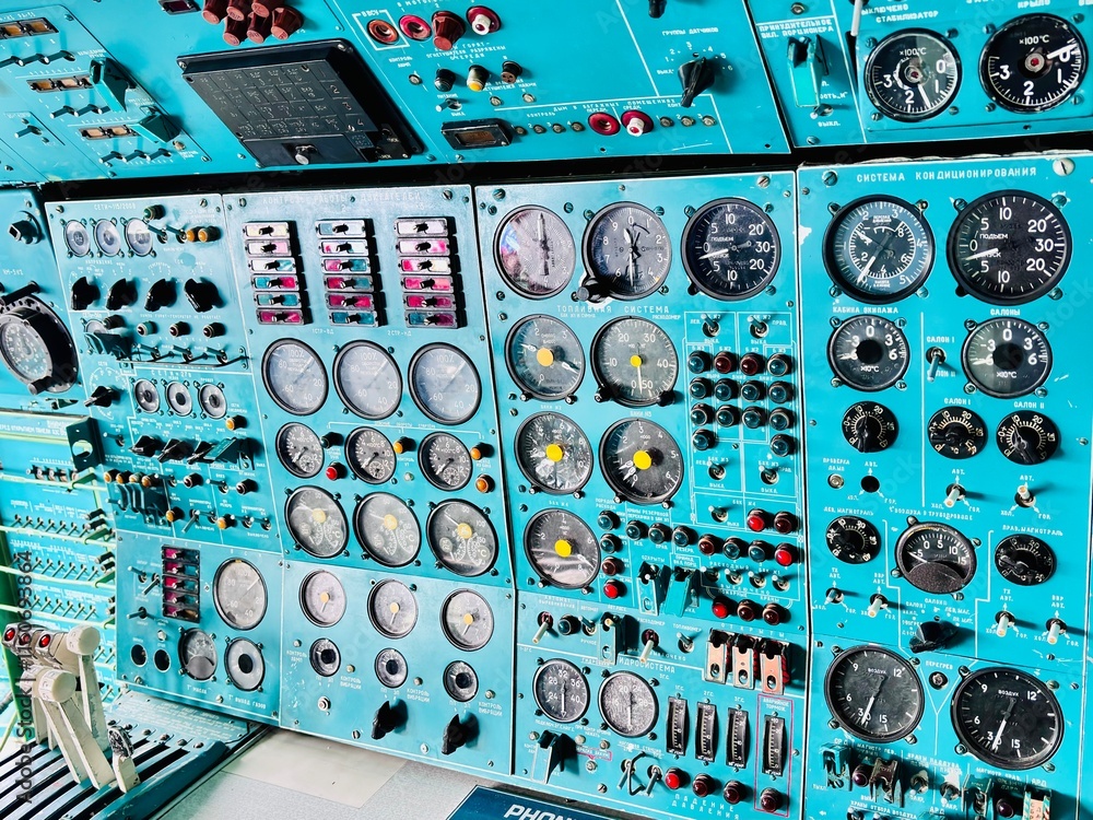 Fototapeta premium cockpit of an airplane