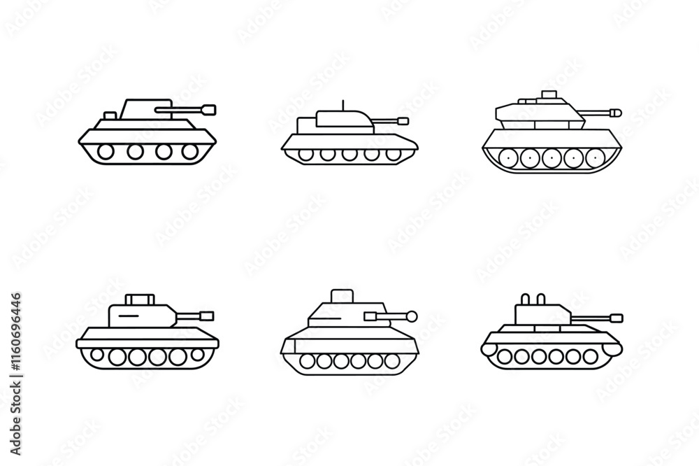tank icon line art vector illustration tank icon line art vector illustration