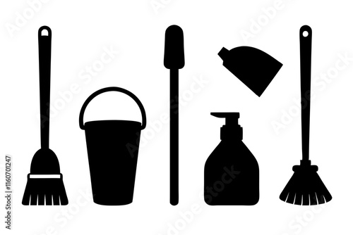 set of cleaning tools