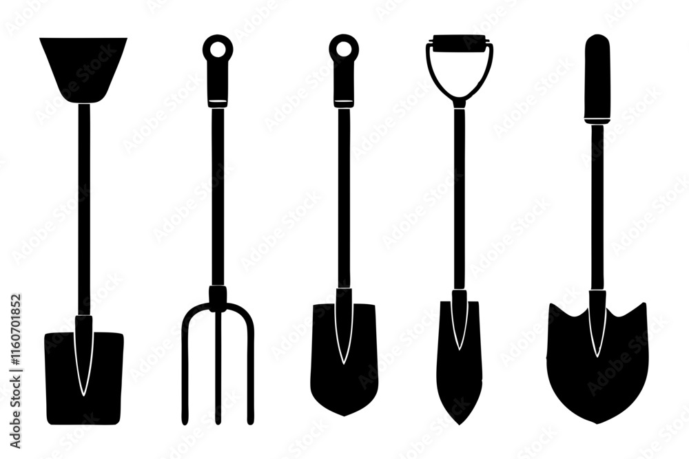 Naklejka premium set of garden tools