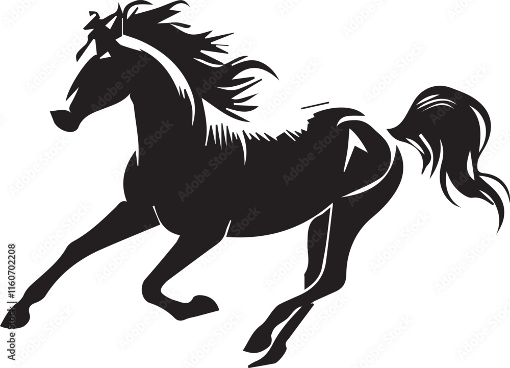Obraz premium Horse silhouette vector EPS