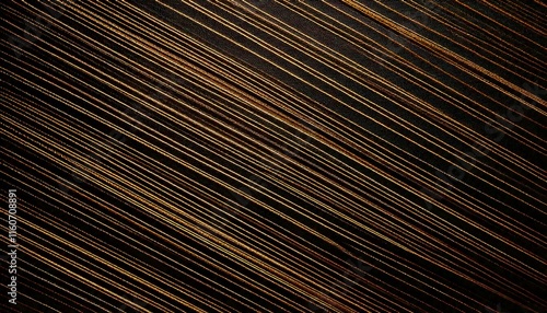 Generated imageGolden pointed stripes on dark black background as designing details photo