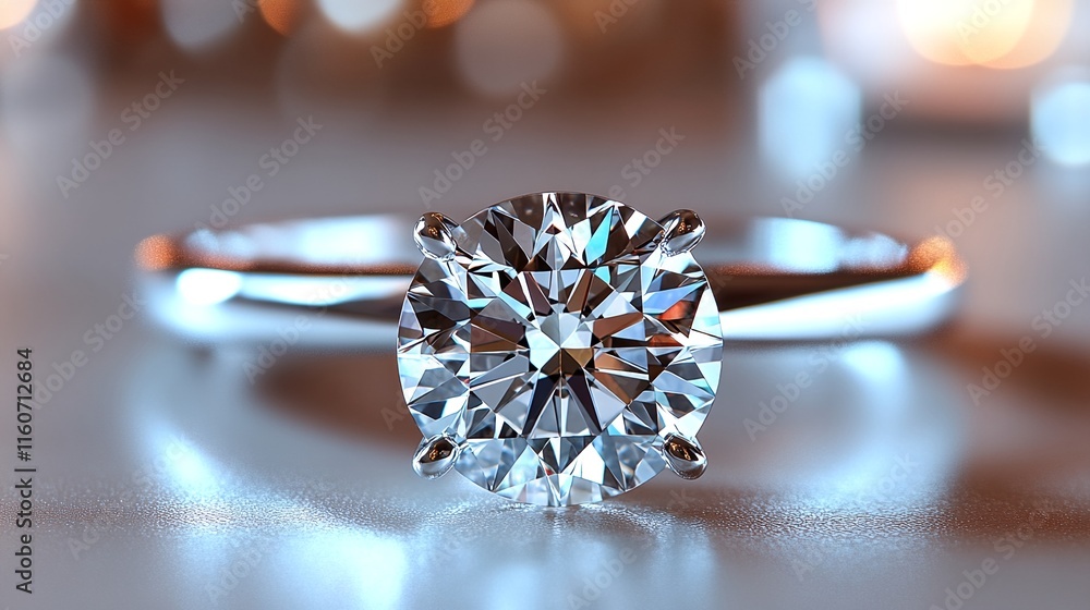 An up-close photograph of a diamond solitaire ring. An up-close photograph of a diamond solitaire ring.