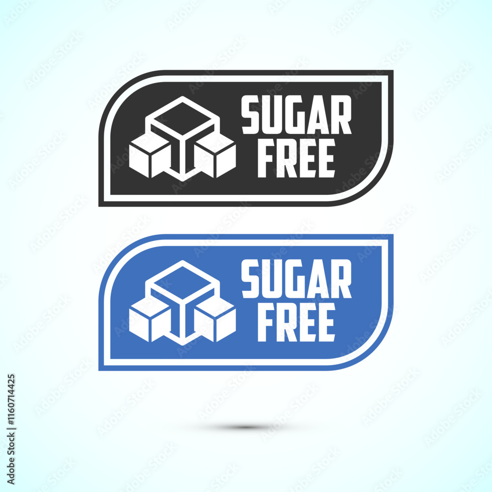 Sugar free icon badge label or sticker. Diabetic icon. No sugar symbol for food packaging Sugar free icon badge label or sticker. Diabetic icon. No sugar symbol for food packaging