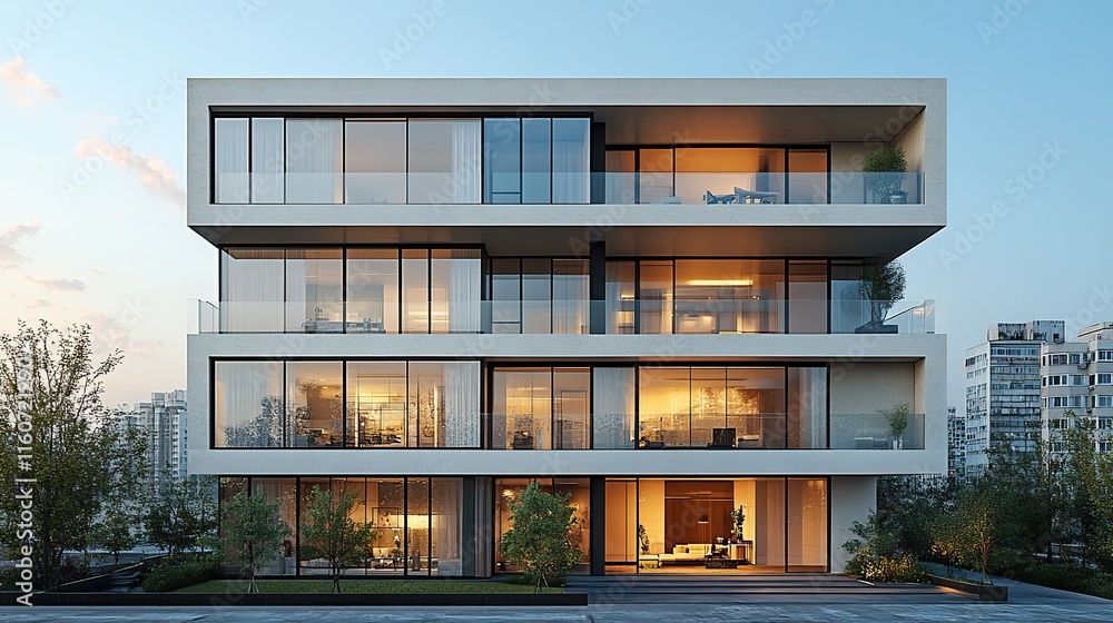 A building mockup with space for an advertising billboard, representing commercial products or design in the city A building mockup with space for an advertising billboard, representing commercial products or design in the city