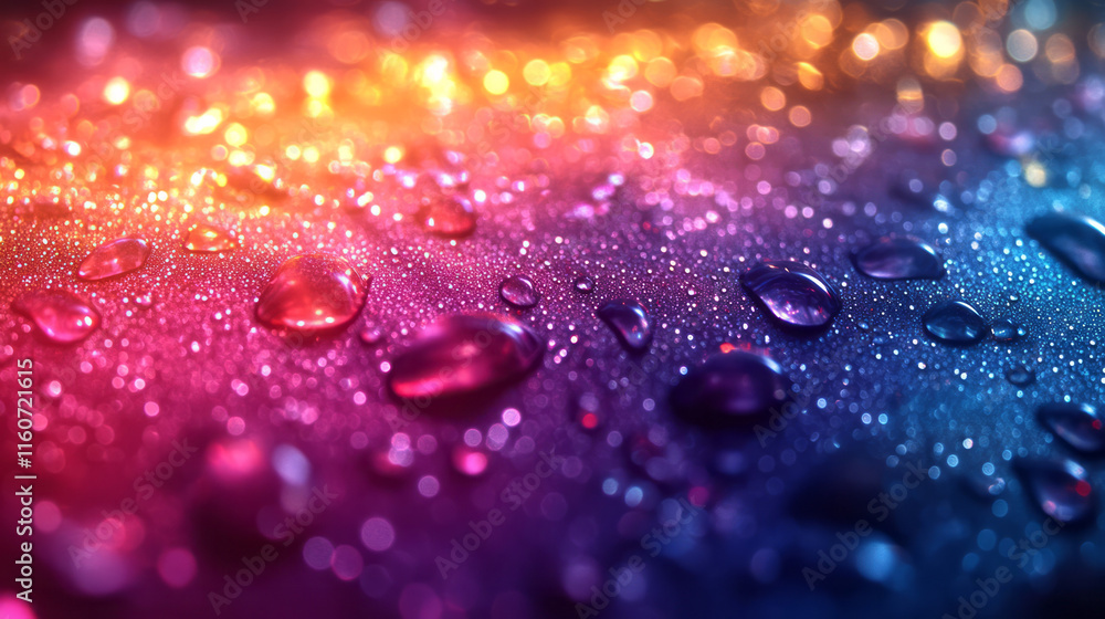 A cascade of liquid droplets forming abstract patterns, A cascade of liquid droplets forming abstract patterns,