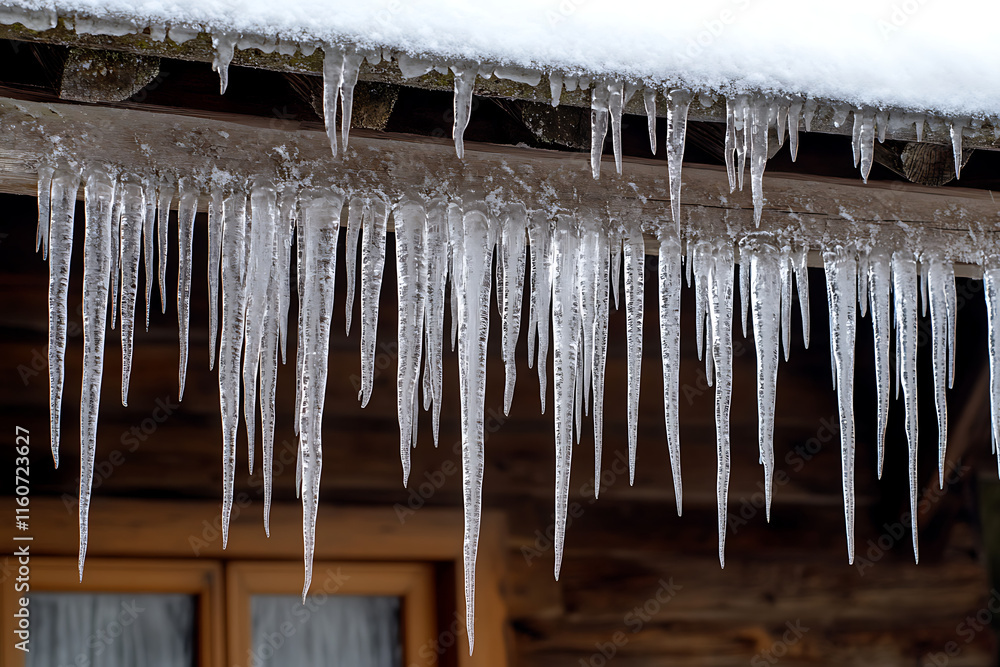 icicles on a roof icicles on a roof