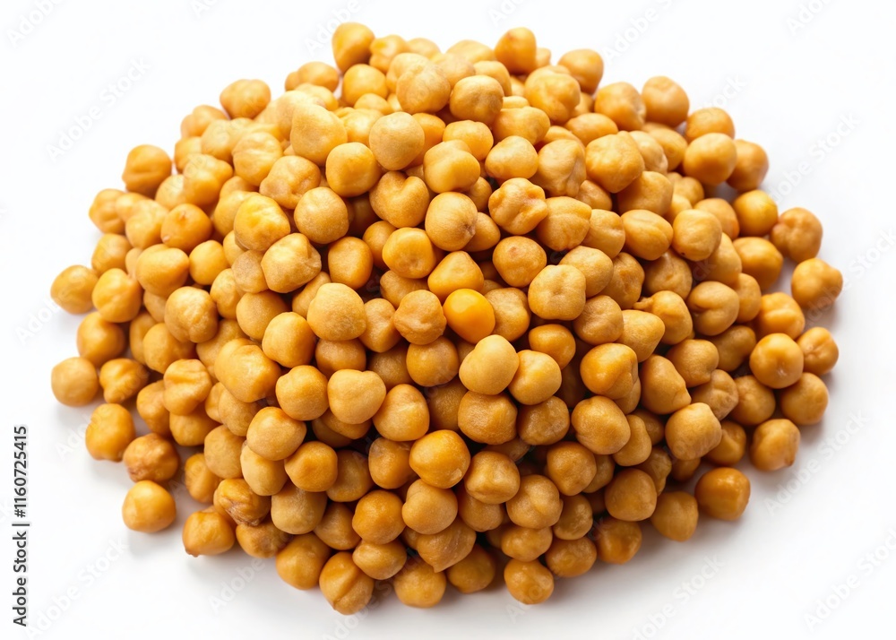 Preserved Chickpeas Heap - Top View, Bright, High-Quality Preserved Chickpeas Heap - Top View, Bright, High-Quality